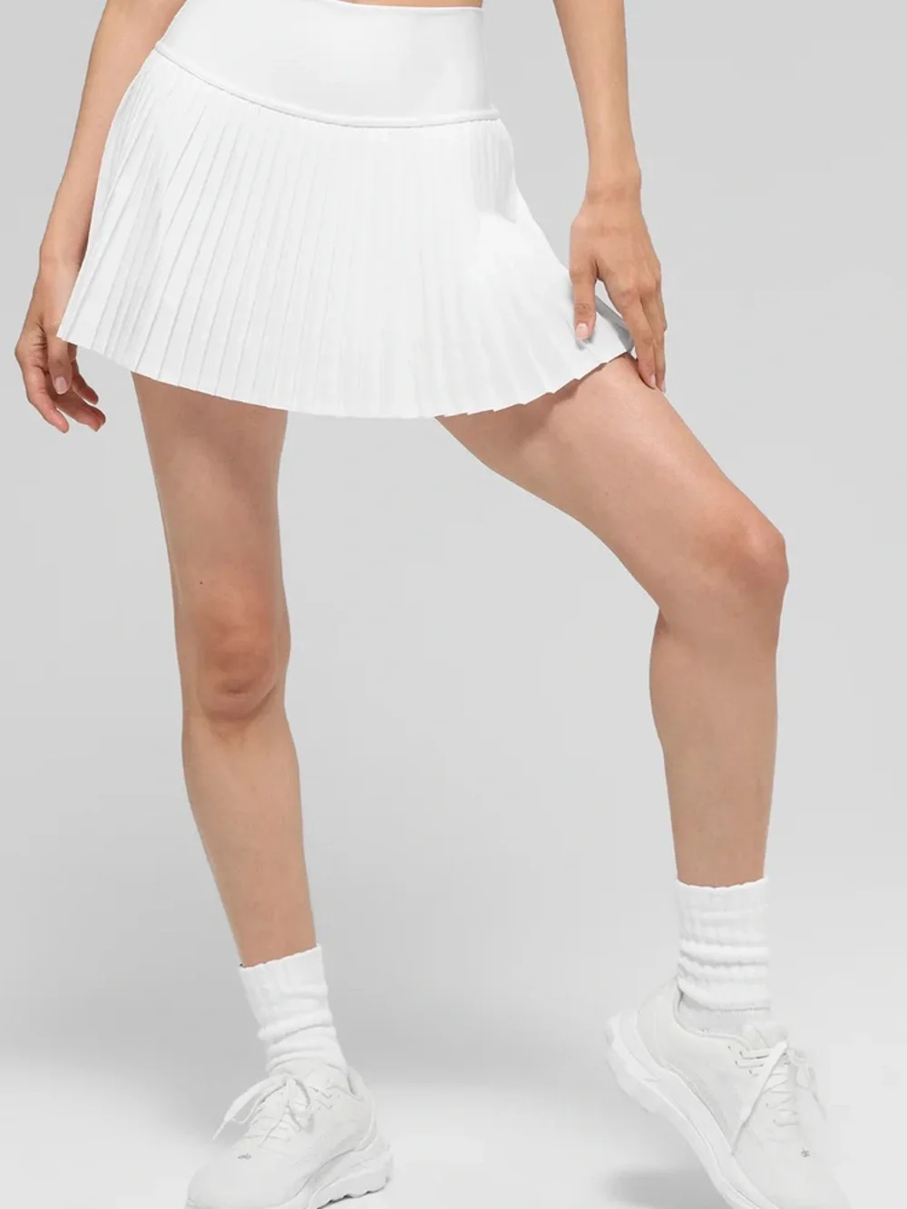 White Pleated Tennis Skirt - Women's Athletic Skirt